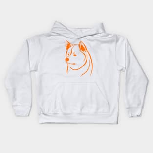 Akita Inu (White and Orange) Kids Hoodie